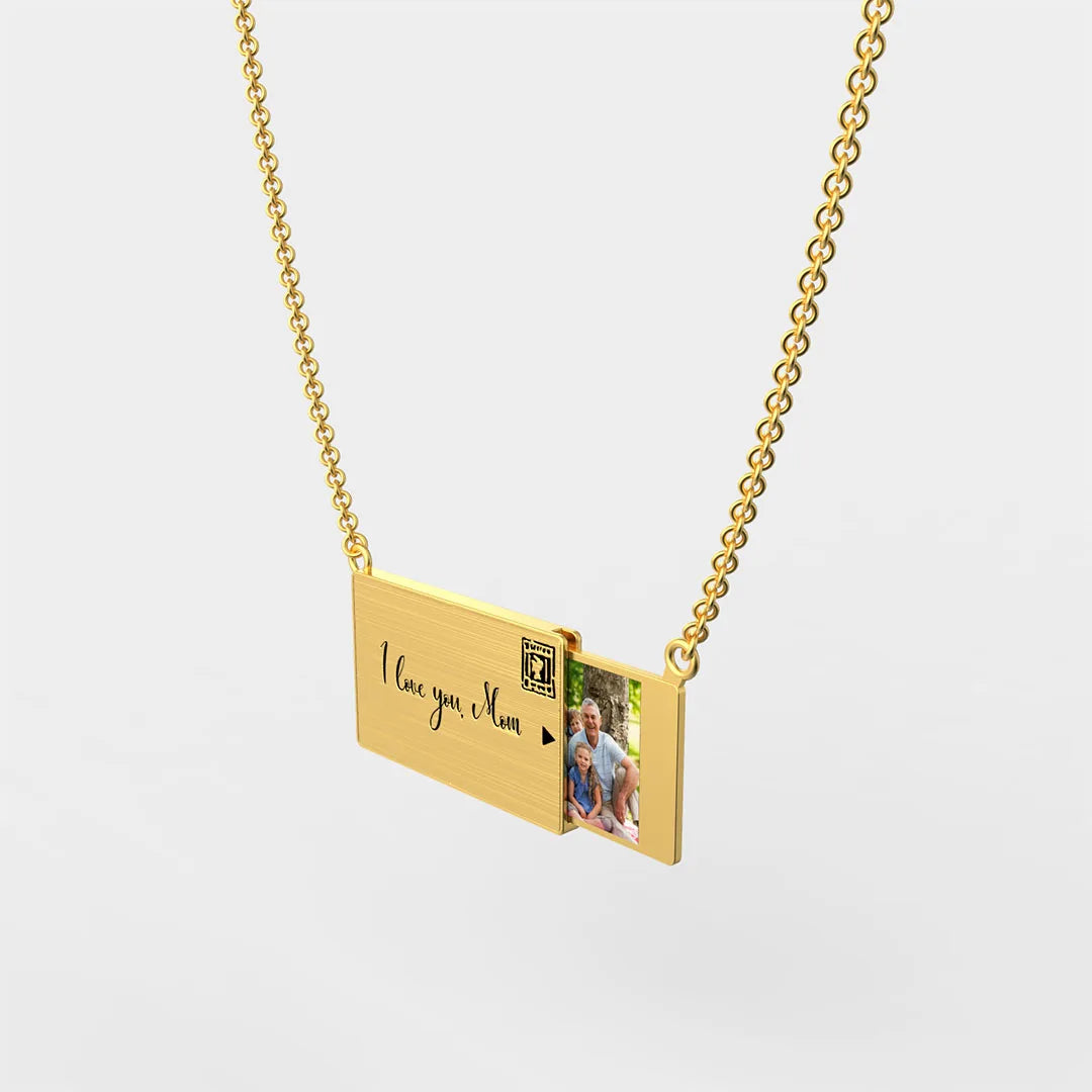 Custom Photo Love Letter Envelope Necklace