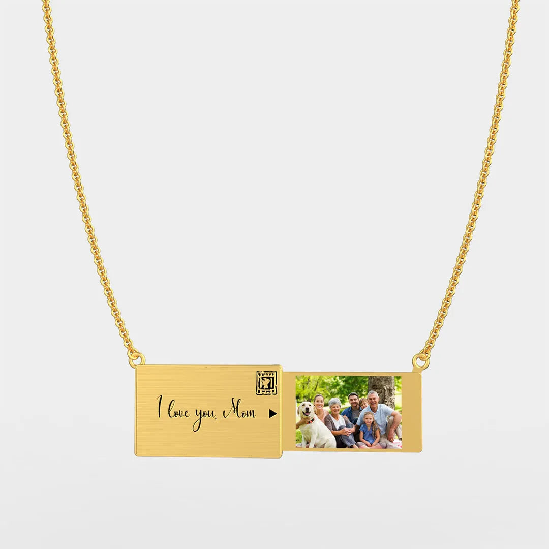 Custom Photo Love Letter Envelope Necklace