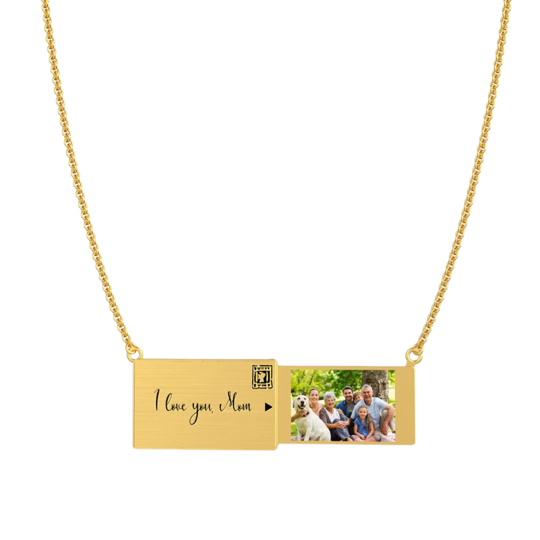 Custom Photo Love Letter Envelope Necklace