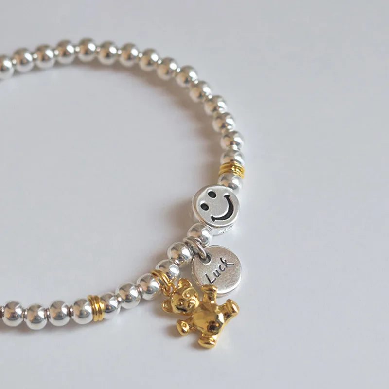 Pendant Smile Face Bear Bracelet ]