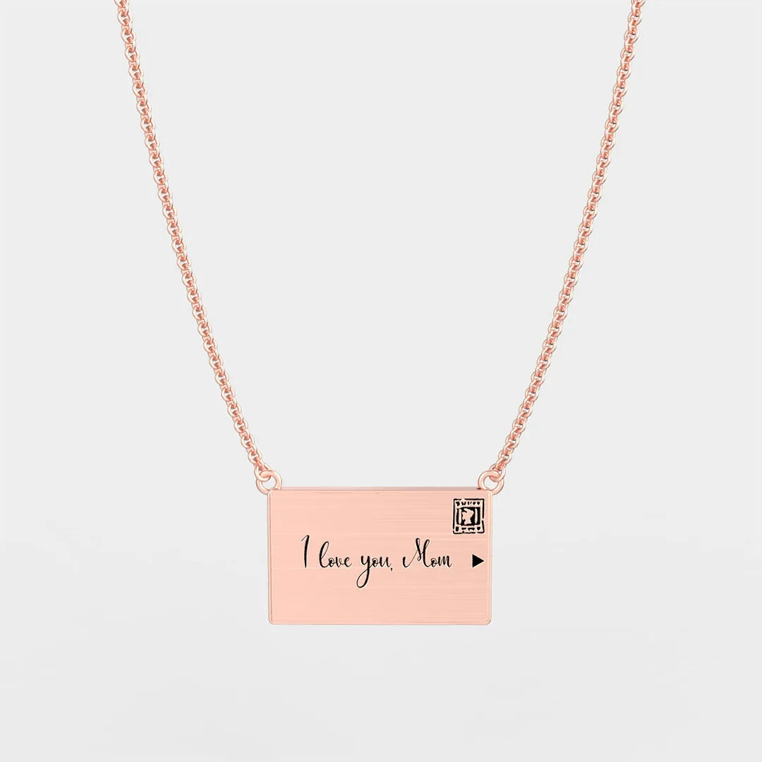 Custom Photo Love Letter Envelope Necklace