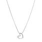 Korean Love Heart Necklace Silver