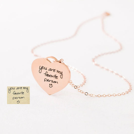 BUY ONE GET ONE | Actual Handwriting Heart Pendant Necklace