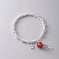 Strawberry 925 Sterling Silver Charm Bracelet