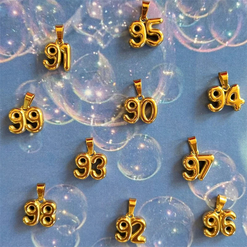 90's Era Year Number Necklace