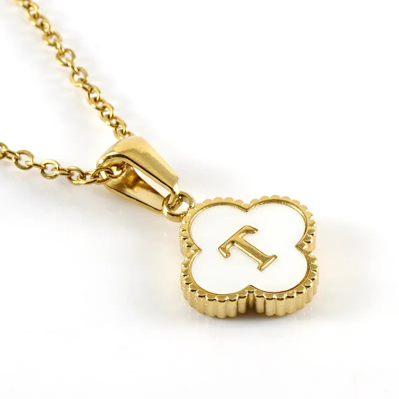 One letter hot sale gold necklace