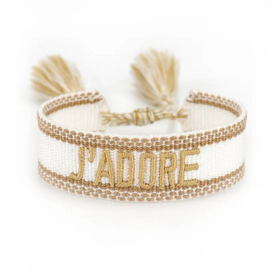 BUY ONE GET ONE FREE | J'adore White Gold Woven BFF Bracelet