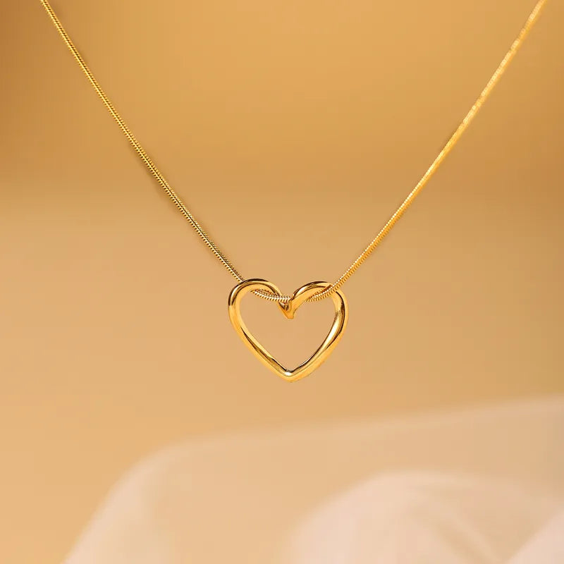 Korean Love Heart Necklace 18K Gold