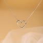 Korean Love Heart Necklace Silver