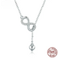 Infinity Love Heart Pendant Necklace For Women